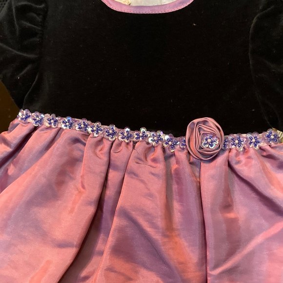 PURPLE BEAUTIFUL DRESS WITH BLOOMERS NEW B T KIDS - Picture 2 of 8